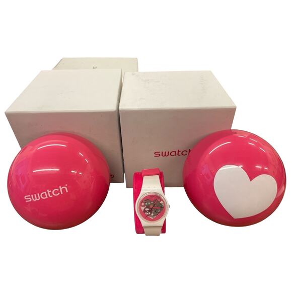 Swatch Watch A LA FOLIE GZ281 2013 Valentine’s Day Specials Rare Swiss Quartz - Picture 7 of 7
